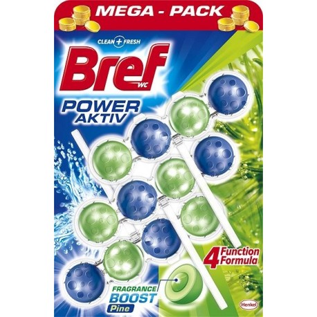 Závesy do WC Power Aktiv - Borovica - 3 ks - Bref