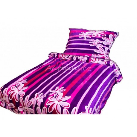 MikroFlanelové obliečky BedStyle - Čierne s ornamentami