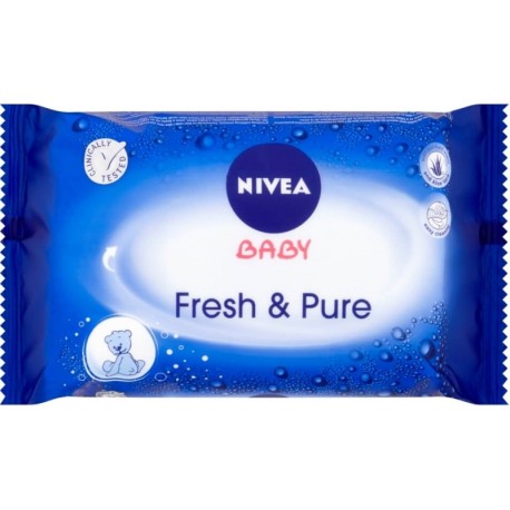 Vlhčené obrúsky - Baby Fresh & Pure - 63 ks - Nivea