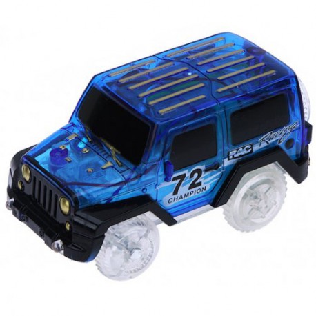 Náhradné auto k svietiacej autodráhe - šírka 6 cm - modré