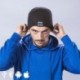 Športová čiapka s bluetooth - čierna