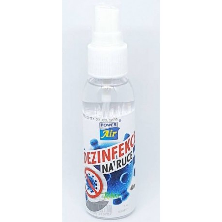 Dezinfekčný sprej na ruky - 60 ml - Power Air