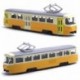 Kovová električka Tatra T3 - 18,5 cm - žltá