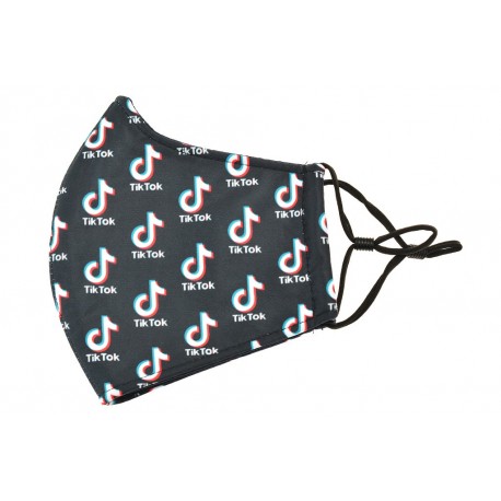 Textilné rúško na viac použití - TikTok - celopotlač