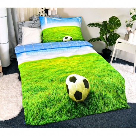 3D obliečky z mikrovlákna - futbal - 140 x 200