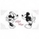 Osuška - Mickey a Minnie - čiernobiela - 140 x 70 cm - Jerry Fabrics