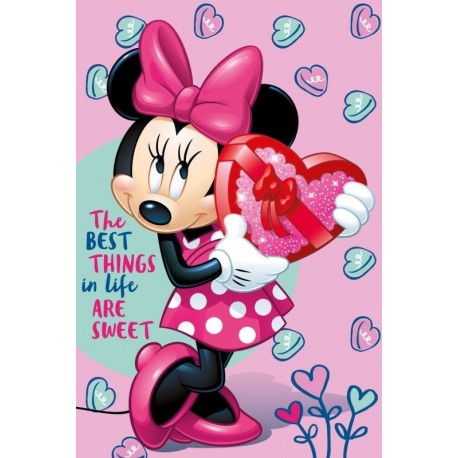 Detská flísová deka - Minnie - ružová - 150 x 100 cm - Jerry Fabrics