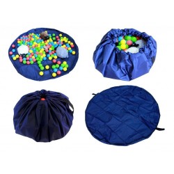 Hracia podložka a vak na hračky - modrá