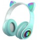 Bezdrôtové LED slúchadlá Cat Ears